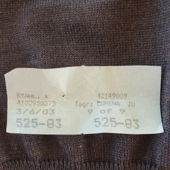 Nordstrom Mens VTG Italian Merino Wool Turtleneck Size XL Brown Preppy Gorpcore - Picture 9 of 9